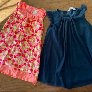 Set of two A line fancy little girl dresses - size 5-6Y - H&M and Gymboree